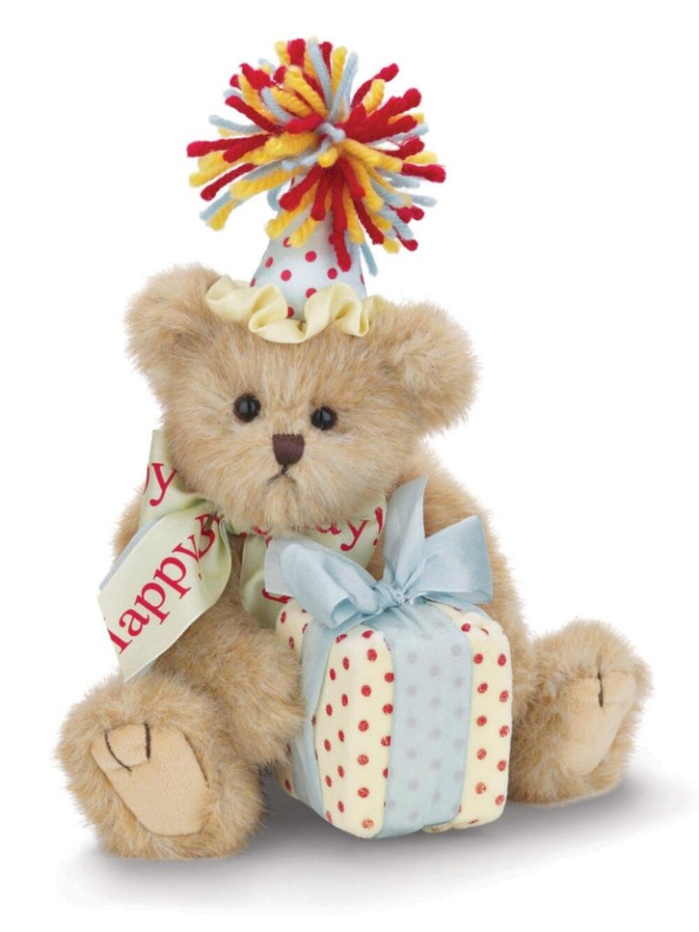 Vintage Retired 10 in Bearington Beary Birthday Bear, Party Plush, NWT